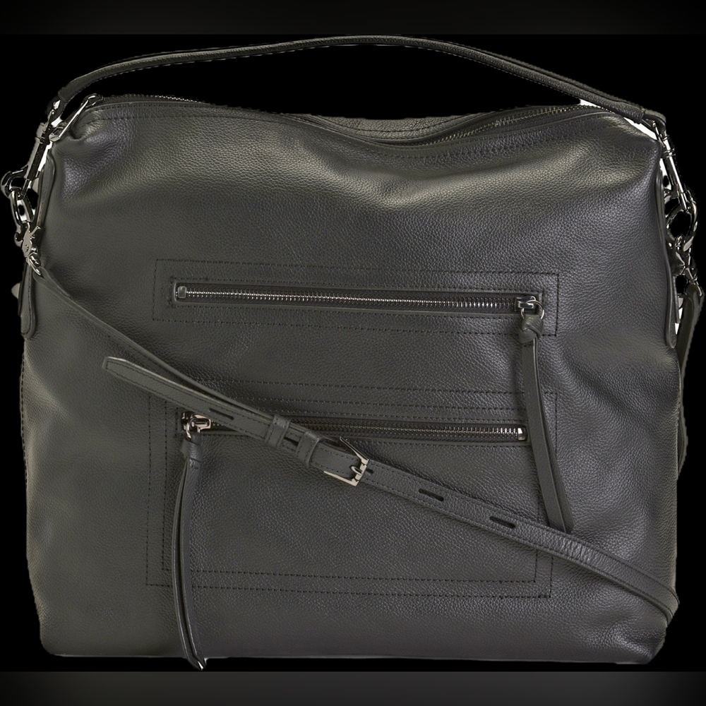 NWT | BOTKIER | Chelsea Black Leather | Large Bucket Crossbody Bag - Picture 7 of 8